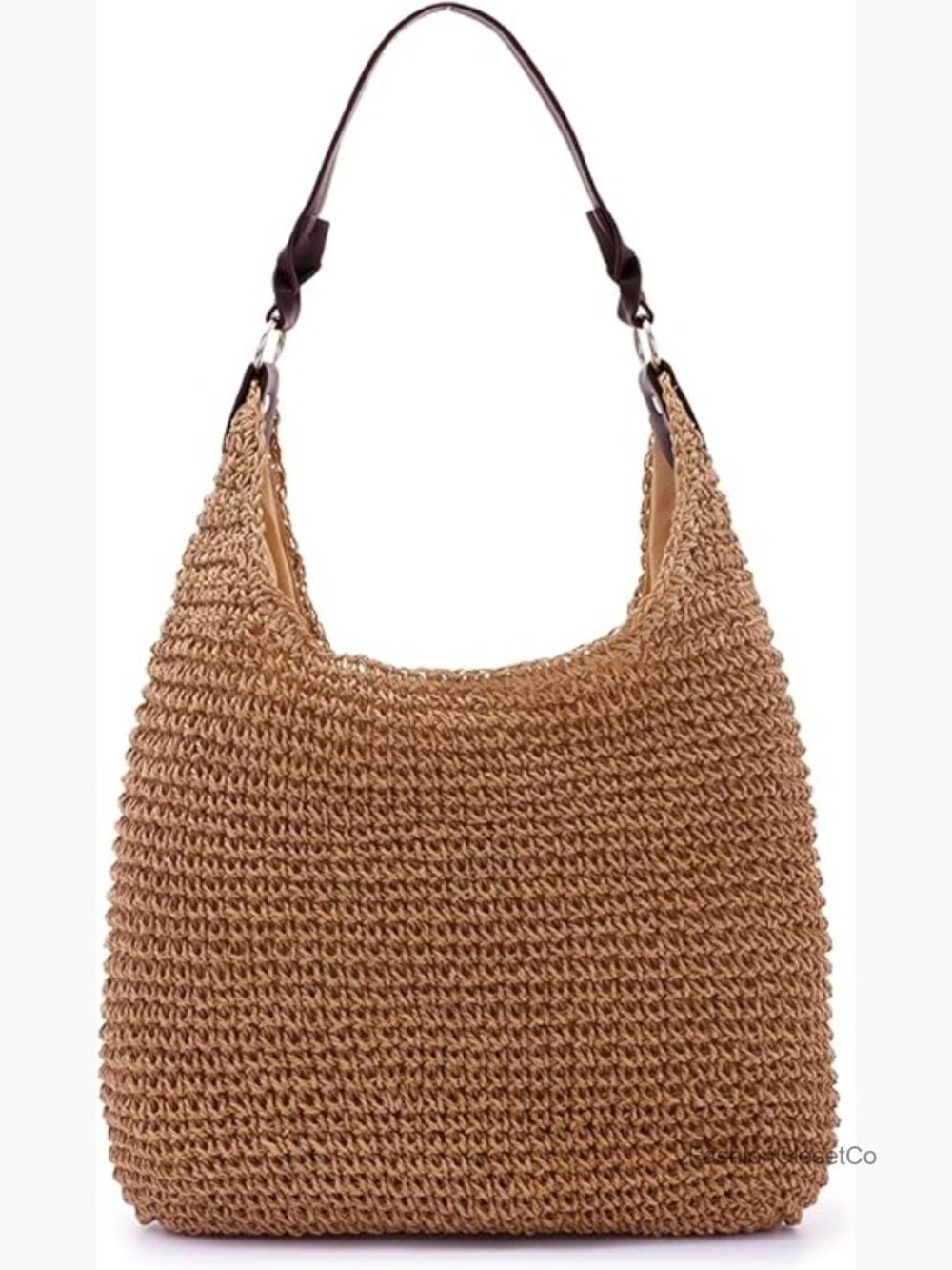 Handwoven Straw Hobo Bag Large Tote Shoulder Bag Summer Beach